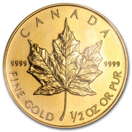 1996 Canada 1/2 oz Gold Maple Leaf BU 1996 Canada 1/2 oz Gold Maple Leaf BU